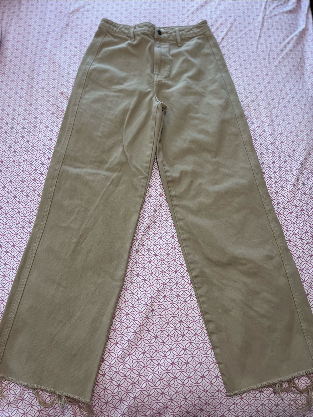 Wide Leg Olive Green Pants